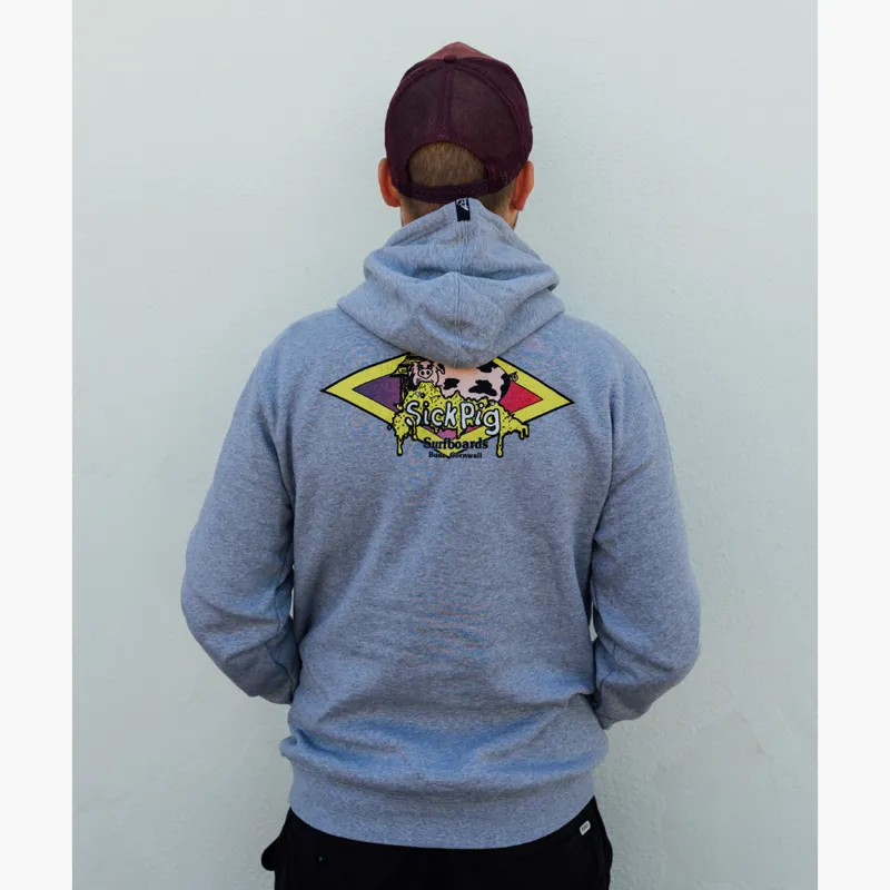 Sick Pig Diamond Hoody Grey-1
